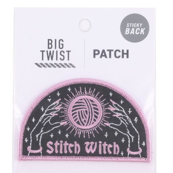 Big Twist Other - Big Twist 3.5" Black Stitch Witch Applique Patch - NWT - Black & Purple - 5 Pack